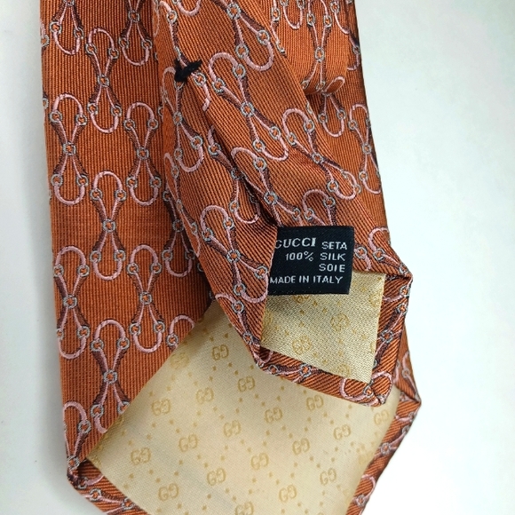 Gucci Silk Horsebit Pattern Necktie - Picture 6 of 6